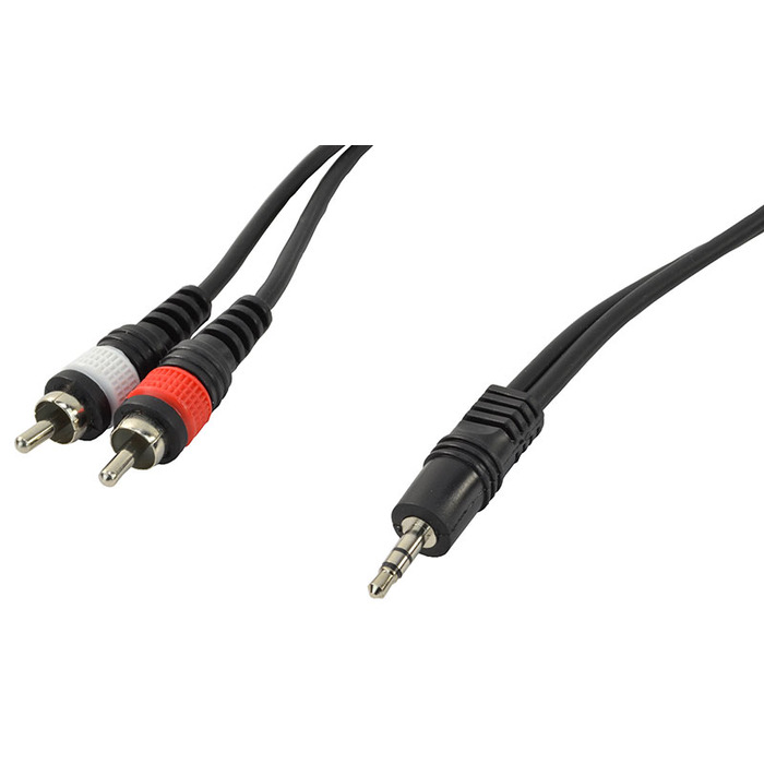 3. 5mm Stereo Jack To Two Phono RCA Lead 1. 5m