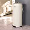 30L Round Retro Kitchen Pedal Bin Cream