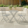 Grey Decorative Rustic Metal Garden Bistro Set