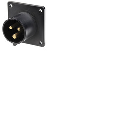16A 230V 2P+E Black Appliance Inlet