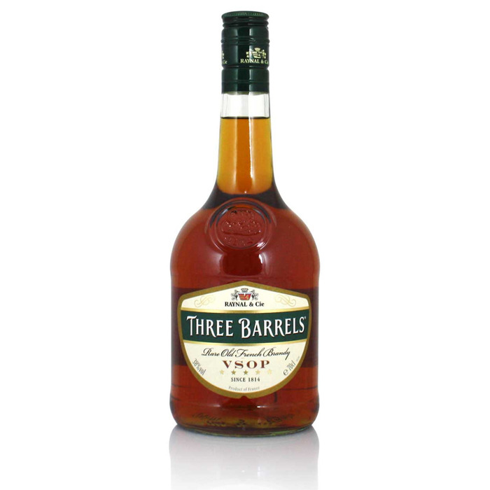 Three Barrels Rare Old French Brandy