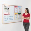 Shield Oak Effect Aluminium Frame Whiteboard