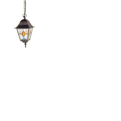 External Bronze Effect Hanging lantern Light 240V E27