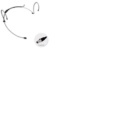 Black Headset Mic With 4 Pin Mini XLR