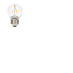 2W Dimmable LED Filament Golf Ball Lamp 2700K - E27 Edison Screw