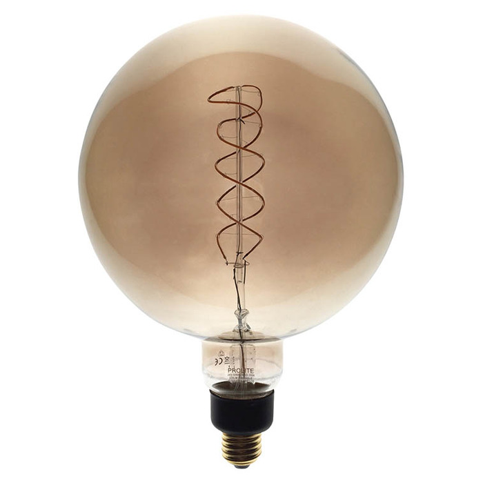 Dimmable LED Smoked Spiral Filament ES Lamp 4W 2200K - G200