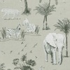 Safari Lagoon Wallpaper Grey Metallic Arthouse 908902