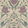 Apelviken Tulip Wallpaper Beige Green Pink Galerie 33007