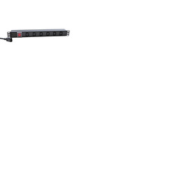 19" PDU with 6 x IEC Socket to IEC Plug