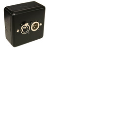 2 Way XLR 3 Pin Plate with Surface Mount Box - Female/Male