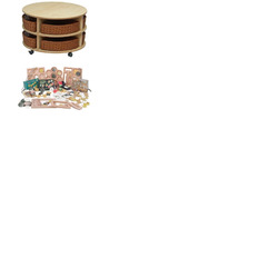 Double Tier Mobile Circular Storage Unit