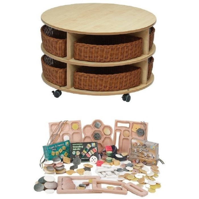 Double Tier Mobile Circular Storage Unit