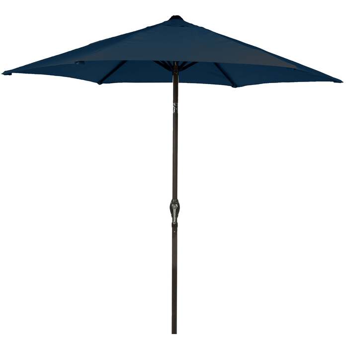 Bracken Outdoors 2. 7m Crank and Tilt Graphite 34mm Pole Round Garden Parasol - Navy