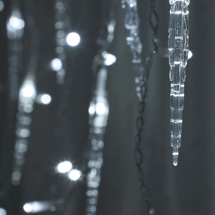 Noma Christmas Jack Frost LED Icicle Lights White, 720 Bulbs