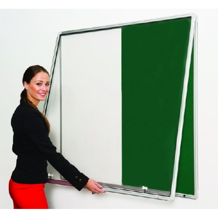Lockable Combination Whiteboard/Noticeboard