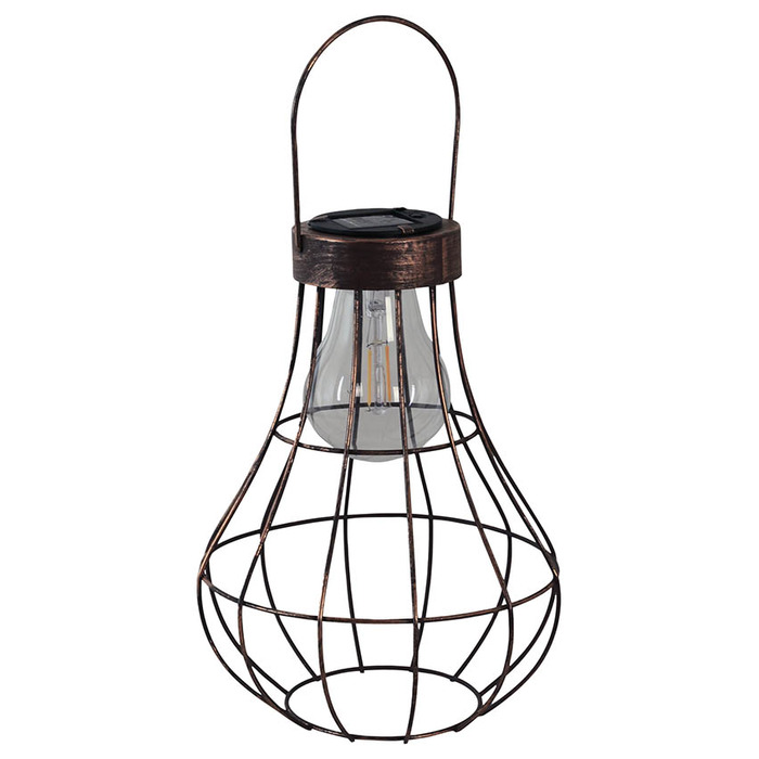 Solar LED Hanging Wire Lantern Garden Light - Single