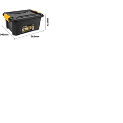 Heavy Duty Polypropylene Storage Box with Clip on Lid - 12 Litre