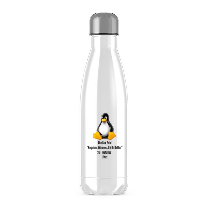 The Box Said Requires Windows 95 So I Installed Linux Water Bottle - White, One