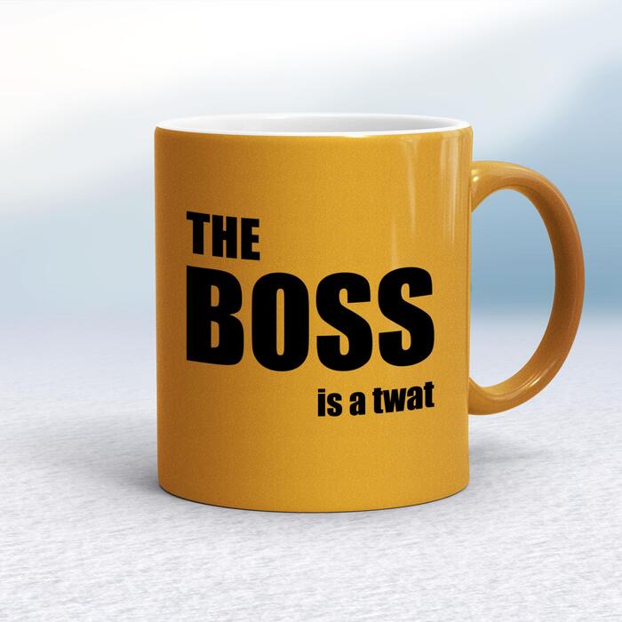The Boss Is A . . . Swearing Mug