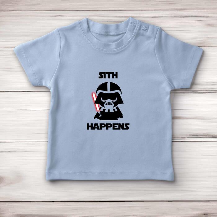 Sith Happens Baby T-Shirt - Blue, 18-24 Months
