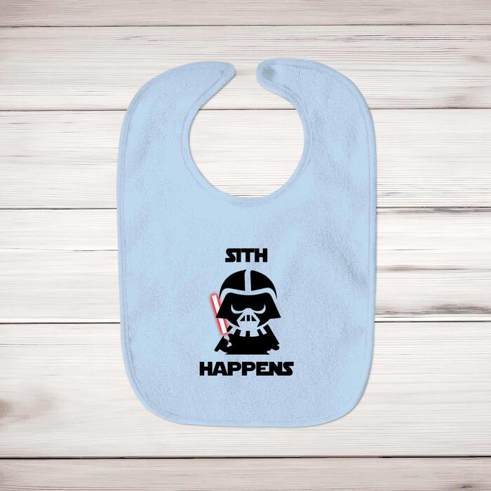Sith Happens Baby Bib - Blue, One