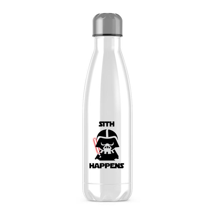 Sith Happens Water Bottle - White, One