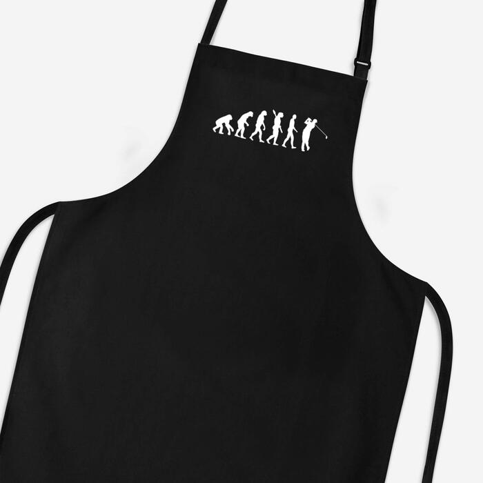 Evolution Of A Golfer Apron - Black, One