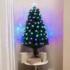 Green Fibre Optic Christmas Tree 2ft to 6ft with Multi Coloured Fibre Optics and Flowers, 3ft