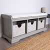 Hallway Bench With Three Storage Basket