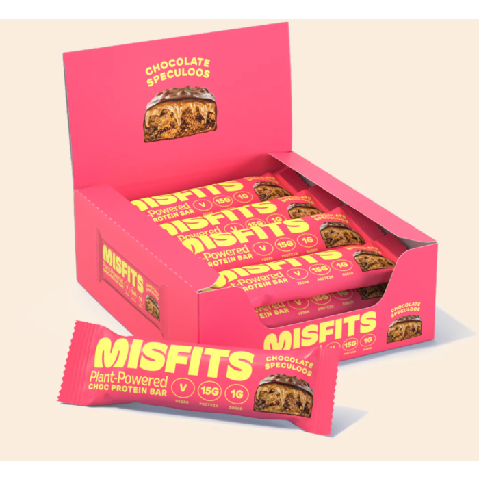 Misfits Vegan Protein Bars, Chocolate Speculoos