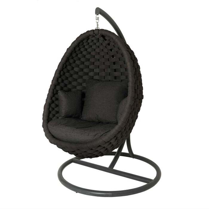 Alexander Rose Cordial Luxe Dark Grey Lucy Chair with Cantilever Frame, Niebla