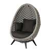 Alexander Rose Cordial Luxe Light Grey Lucy Chair with Base, Niebla