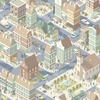 My Kingdom City Life Blue & Duck Egg Wallpaper Muriva L97611