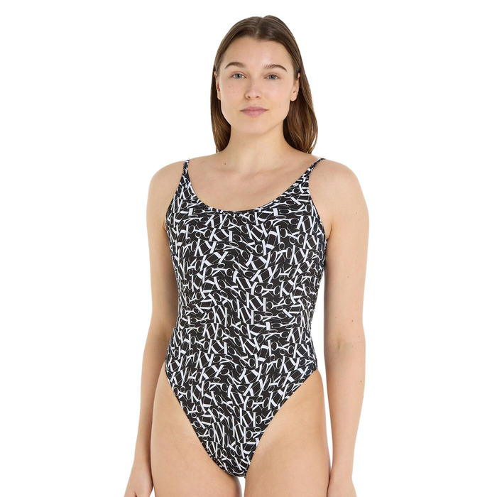 Calvin Klein Scoop Swimsuit - Monogram Black - S - 10