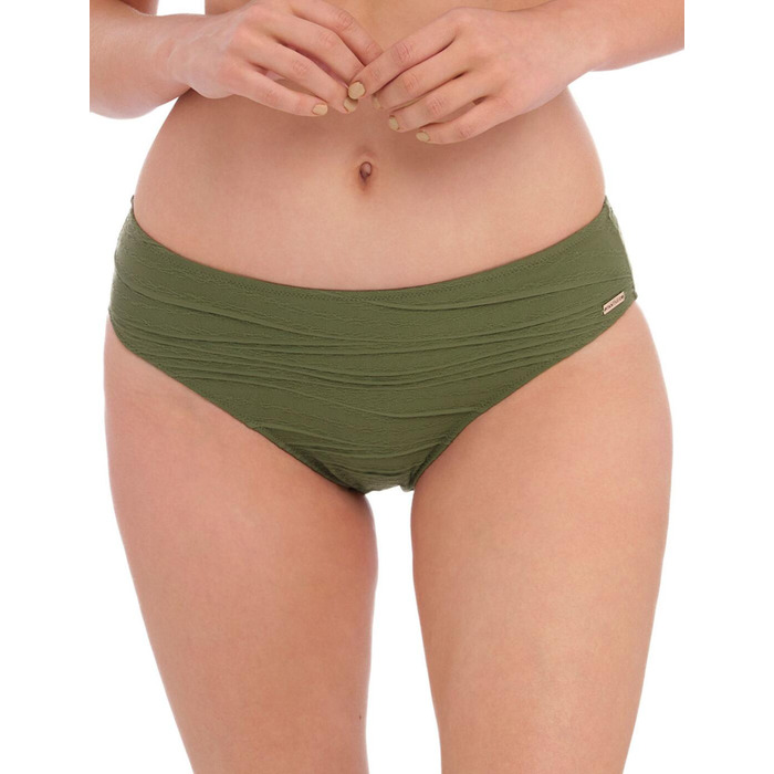 Fantasie Beach Waves Mid Rise Bikini Brief - Olive - XS - 8
