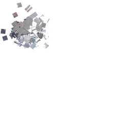 Loose Metallic Confetti 17 x 17mm 1Kg