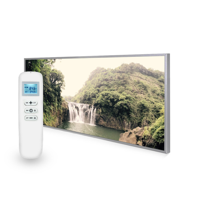 595x1195 Forest Waterfall Image Nexus Wi-Fi Infrared Heating Panel 700W - Electric Wall Panel Heater