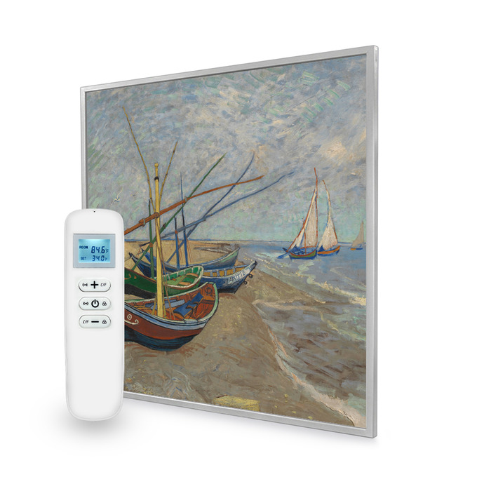 595x595 Fishing Boats on the Beach at Saintes Maries Image Nexus Wi-Fi Infrared Heating Panel 350W - Electric Wall Panel Heater