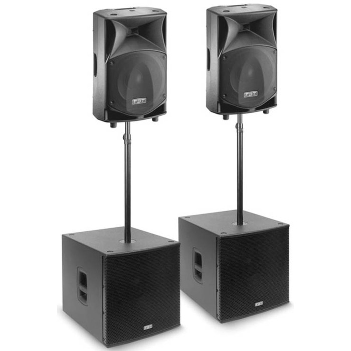 FBT JMaxX 114A, Subline 118SA, Speaker Poles and Padded Covers 3200 Watts Active System