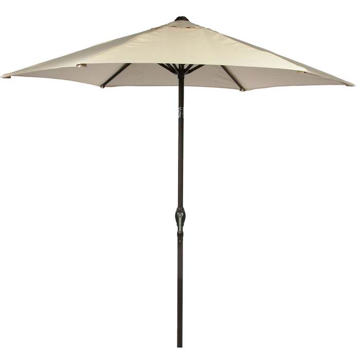 Bracken Outdoors Ecru 2. 5m Crank and Tilt Round Garden Parasol - Graphite Pole *Damaged Box*