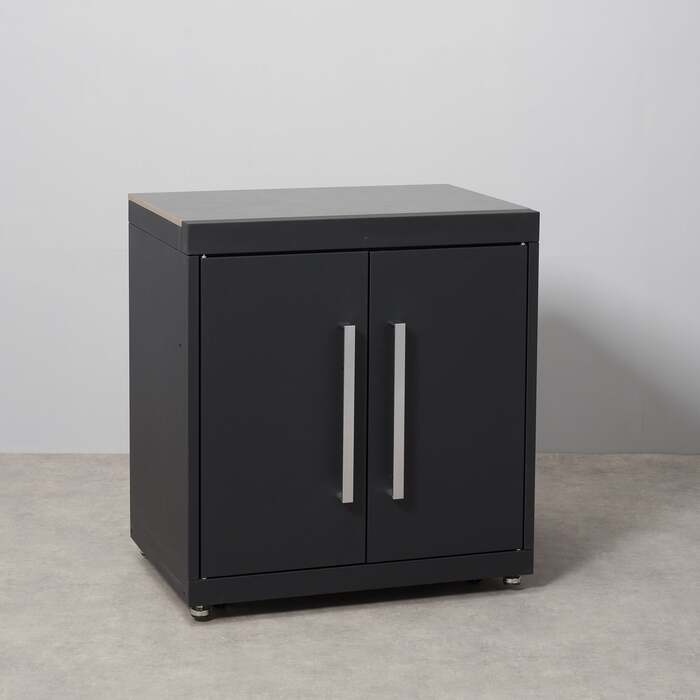 Draco Grills Fusion Outdoor Kitchen Black Double Door Cabinet with Sintered Stone Top, End of January 2026