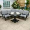 Bracken Outdoors Miami Dark Aluminium Compact Corner Set with Adjustable Table