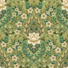 Into The Wild Floral Damask Wallpaper Green Galerie 18517