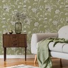 Juliette Floral Textured Wallpaper Sage Green Fine Decor FD43454