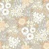 Karina Wildflower Garden Vinyl Wallpaper Light Grey / Blue Fine Decor FD26523