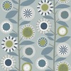 Sisu Floral Geometric Wallpaper Blue Fine Decor FD26554
