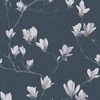 Laura Ashley Magnolia Grove Wallpaper Dusky Seaspray Blue 113355