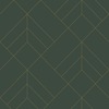 Sander Geometric Green / Gold Wallpaper Fine Decor FD26550
