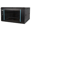 19" 6U Metal Rack Cabinet with Glass Door 600mm Deep Wall or Floor Mount