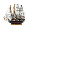 Confection Model Ship 1N With Display Stand Assembled 50cm Handmade